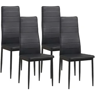 Albatros Esszimmerstuhl Milano Kunstleder schwarz 4er Set