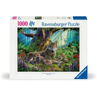 Ravensburger Erwachsenenpuzzle 1000 Teile - Wölfe im Wald