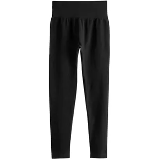 NEXT Damen Standard Nahtlos Gerippte Leggings mit hoher Taille Schwarz M - M