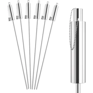 XMTECH Gartenfackeln Edelstahl 115 cm 6er Set Ölfackeln für Garten Dekor | Mit Glasfaserdocht und großem Tank, stimmungsvolle Lichtquelle, geeignet für Balkon, Terrasse und gemütliche Abende im Freien
