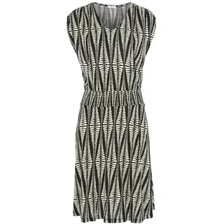 LASCANA Jerseykleid Shirtkleid Schwarz-Sand 38