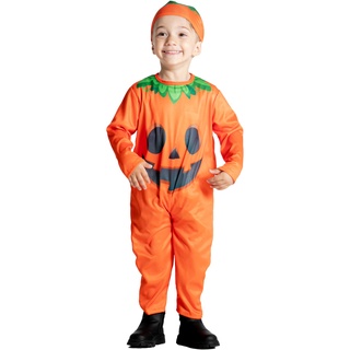 Ciao- Baby Halloween Pumpkin costume disguise unisex baby (Size 1-2 years) with bonnet
