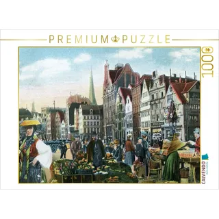 CALVENDO Puzzle Hamburger Marktbild am Messberg | 1000 Teile Lege-Größe 64 x 48 cm Foto-Puzzle für glückliche Stunden