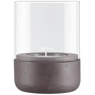 blomus Windlicht -Calma- | Farbe Cedar Wood | Größe S | (exkl. Kerze) | Aus Polyresin und Glas; Für stimmungsvolles Kerzenlicht; Ø 10 x H 14 cm