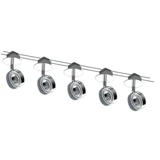 NÄVE LED-Seilsystem-Deckenspots 5 Rund silber