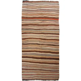 Nain Trading Orientteppich Kelim Fars Antik 160x348 Handgewebter Orientteppich / Perserteppich, rechteckig, Höhe: 5 mm braun