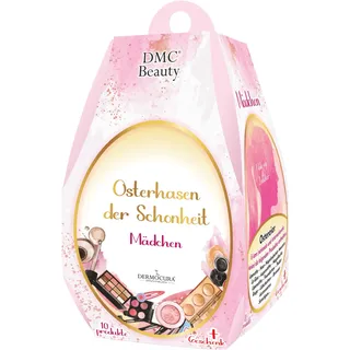 Dermocura Beauty-Osterei mit 11 Premium-Kosmetik-Überraschungen Make-Up, Top-Marken wie Garnier, Douglas, Rimmel enthalten. Oster-Beauty-Set 2025 Kosmetiktasche Schminke für Frauen und Mädchen Ostern