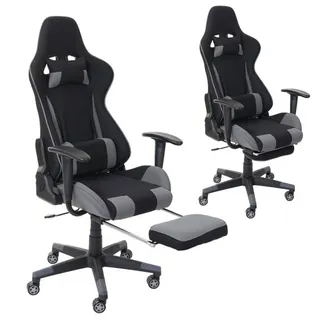 Relax-Bürostuhl Fußstütze Gamingstuhl 150 kg Schreibtischstuhl Textil D25