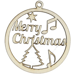mugesh Weihnachtsbaumkugel Weihnachtskugel "Merry Christmas", für Musiker beige