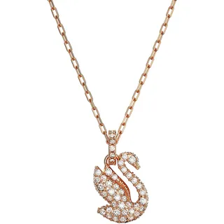 Swarovski Kette mit Anhänger Iconic Swan Weiß/Roségold