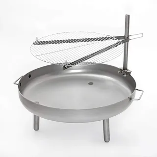 Grillrost Ø 60 cm für alle Feuerschalen ; Universell einsetzbarer Grillrost für alle Feuerschalen mit Höhenverstellung und Schwenkfunktion.