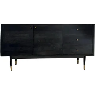 FineBuy Sideboard 160 x 81 x 42 cm Schwarz
