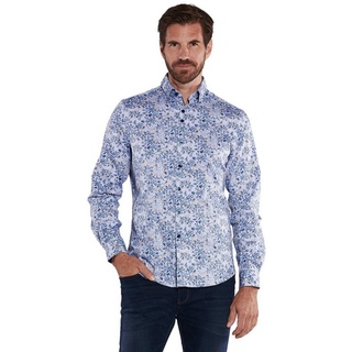 Engbers Langarmhemd Langarm-Hemd gemustert blau L