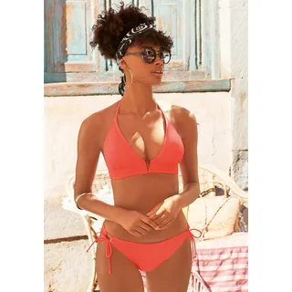 Triangel-Bikini, mit trendigem V-Ausschnitt, Gr. 40 - Cup C/D, koralle, , 87566804-40 Cup C/D