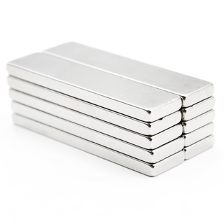 10 Stück Neodym Magnete Stark Rechteckig Magnete Silber Magnetleiste Seltenerdmagnete für Küchen Whiteboards Kühlschränke, 40x10x3mm