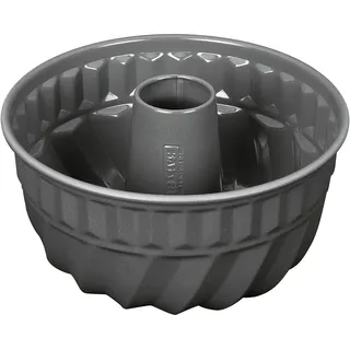 Kaiser Gugelhupfform Bundform 22cm La Forme Plus antihaft schnittfest hoher Rand, Backform, Grau