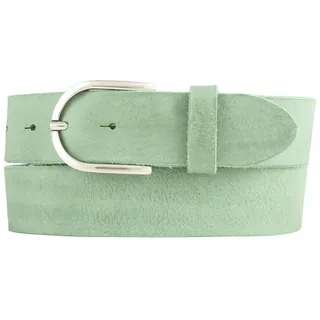 BELTINGER Damen-Gürtel aus weichem Vollrindleder Vintage-Look 4 cm | Jeans-Gürtel für Damen 40mm | Ledergürtel Used-Look | Mintgrün 85cm - 85 cm (Gesamtlänge 100 cm)