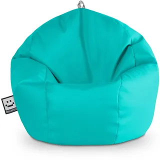 Happers Sitzsack aus Kunstleder, innen türkis