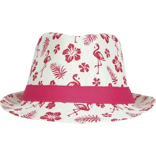 FIESTAS GUIRCA | Flamingo Sommerhut (Einheitsgröße) - Partyzubehör für Sommerfeiern und Graduierungen - Ideal für Hawaii- und Tropen-Themen - Natur und Rosa, Flamingos, Erwachsene