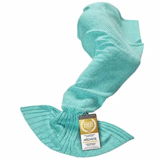 Feluna® Meerjungfrau Kuscheldecke 180x85 cm – Flossen-Decke für Kinder