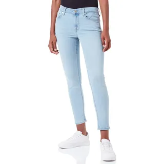 8 For All Mankind Damen The Ankle Skinny Bair Eco Jeans, Light Blue, 36 - 36