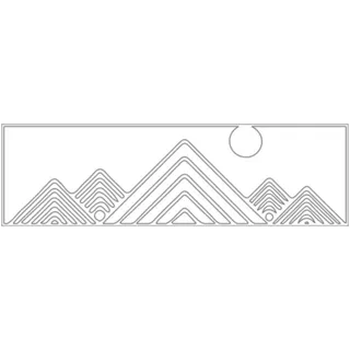 Jumpeak Wanddekoobjekt Kreative Sonne und Berge Metall Kunst Wanddekorationen, einfach Berge, Hergestellt aus Metall,Schwarz,weiß,100*30cm weiß