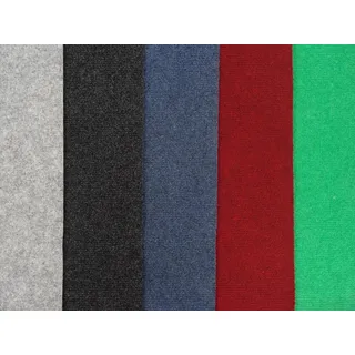 Nadelfilz Auslegeteppich Malta B1 | dünner Teppich mit leichter Rippenstruktur, anthrazit, Zuschnitt (2m breit / 2,5m lang)