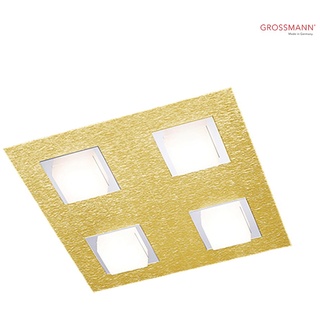 Grossmann LED Deckenleuchte BASIC, 4-flammig, 2180lm, 19,9W, 2700K, Messing matt, dimmbar GRO-74-790-058