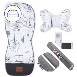 Atmungsaktive Sitzauflage Kinderwagen, Sitzauflage Buggy Sommer - Kinderwagen Zubehör - Universal - Kinderwagen Einlage mit Anti-Schock-Kissen, buggy einlage sommer – Bambi Baby