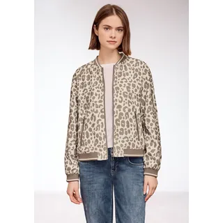 street one studio STREET ONE Blouson mit Animal Print und Zipper - beige,