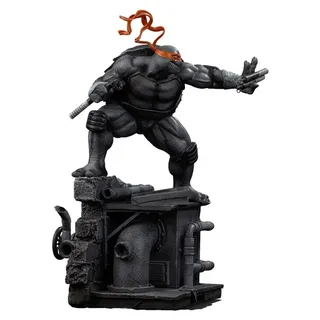 Iron Studios Teenage Mutant Ninja Turtles Art Scale Statue 1/10 Michelangelo Schwarz/Weiß 26 cm