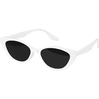 TRIXES Weiße Retro-Katzenaugen-Sonnenbrille – Neuheitsbrille für Damen – Halloween-Accessoire – Vintage-Stil