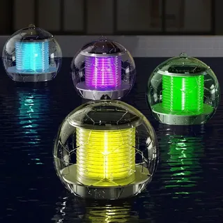 Solar Poolbeleuchtung Schwimmende Lampen Pool Zubehör 4 St