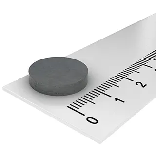 10x Ferrit Scheibenmagnet 15 x 3 mm, Hochtemperatur Magnet Scheibe, geeignet für Temperaturen bis 250°C
