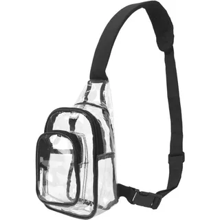 Transparenz-Tasche, durchsichtige Schultertasche, Crossbody-Tasche, transparente Brusttasche für Frauen und Männer, Stadt, Arbeit, Konzert, Reisen - Transparent