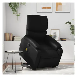 vidaXL Massagesessel mit Aufstehhilfe Elektrisch Kunstleder 99 x 99 x 0 cm Schwarz