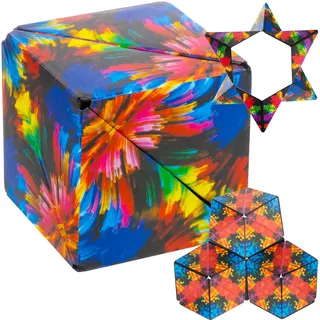 Kruzzel Fidgetwürfel Anti Stress Würfel 72 Formen Erweiterbar Spielzeug Magnetspiel Puzzle Box Fidget Toys Büro Schule Kinder Erwachsene 24743