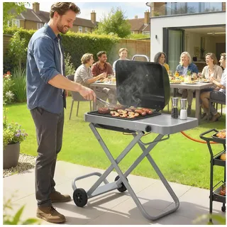 Outsunny Tragbarer Gasgrill 1-Brenner schwarz