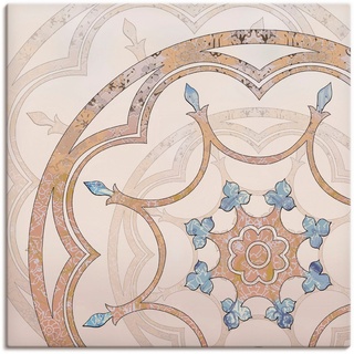 Artland Wandbild Boho Mandala, Muster (1 St), als Alubild, Outdoorbild, Leinwandbild, Poster in verschied. Größen beige 70 cm x 70 cm