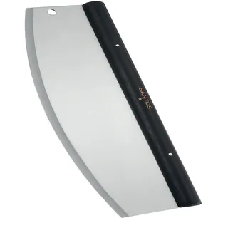 SANTOS BBQ Pizza Wiegemesser, Edelstahl, 35 cm