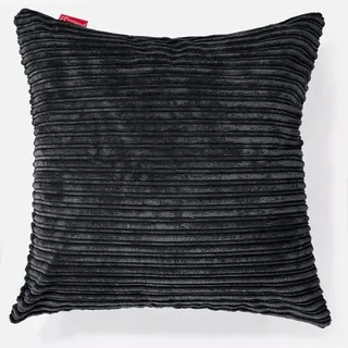 Lounge Pug Extra Große Kissen 70 x 70cm Cord Schwarz Zierkissen Sofakissen Dekokissen