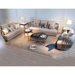 Garnitur Couch Polster Stoff Sofa Couchen Polster Sitz Garnituren 3+2+1 Designer