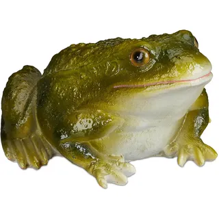 Relaxdays Gartenfigur Frosch 9 cm Grün
