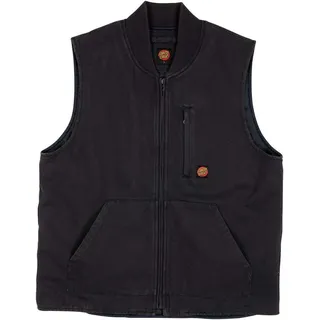 Santa Cruz Classic Label Weste - Washed Black - L