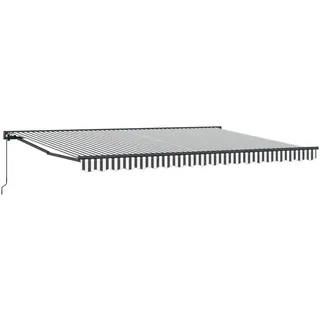 vidaXL Markise 4 x 3,5 m schwarz/weiß