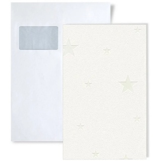 Profhome Kindertapete S-324401-GU, matt, minimalistisch, unifarben, Kindertapete, (1 Musterblatt, ca. A5-A4), weiß weiß 0.19 m x 0.25 m