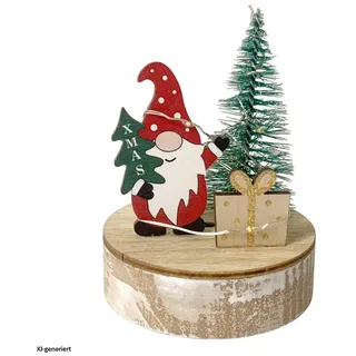 Hti-Living Xmas-Wichtel Leuchtdeko beige