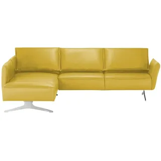 KOINOR Ecksofa Leder  Vineto , gelb , Maße (cm): B: 272 H: 83 T: 207.0