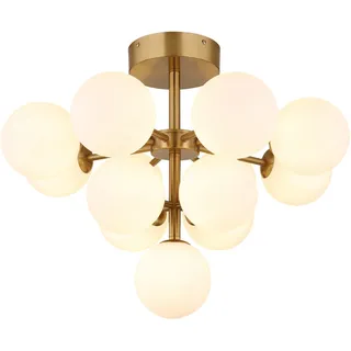 GLOBO Deckenleuchte 13-flammig Gold Glas D 56 cm