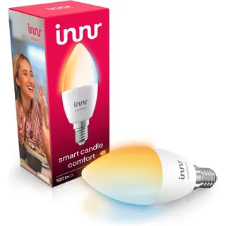 innr Zigbee Smart Lampe E14, funktioniert mit Hue* und Alexa (Bridge erforderlich), Warmweiß bis Kaltweiß, Smart Home Glühbirne, Kerze, Dimmbar, 1 Stück